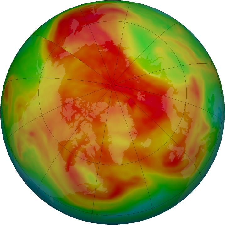 Arctic ozone map for 18 March 2018